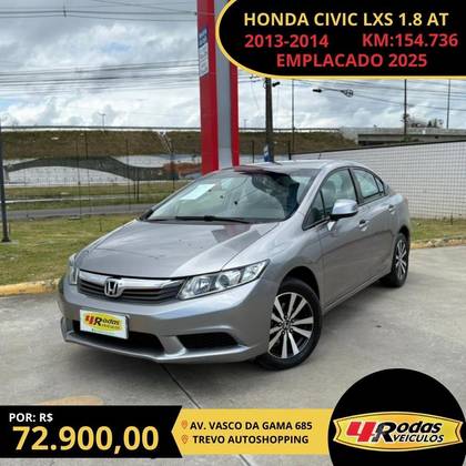 HONDA CIVIC 1.8 LXS 16V FLEX 4P AUTOMÁTICO HONDA CIVIC 1.8 LXS 16V FLEX 4P AUTOMÁTICO